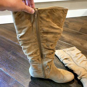 Tan Scrunch Boots